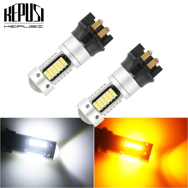 US $4.34 2x White Amber PWY24W PW24W LED Bulbs For Audi A3 A4 A5 Q3 VW MK7 Golf CC Front Turn Signal LightsF