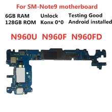 Материнская плата для Samsung Galaxy Note9 разблокированная материнская плата N960F N960U N960FD материнская плата 64 Гб 128 логические платы