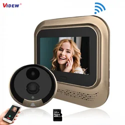 Vidw – visionneuse de porte 4.3 pouces 1080P, sonnette vidéo Wifi, caméra à Vision nocturne, détection de mouvement PIR, application de contrôle pour maison intelligente 