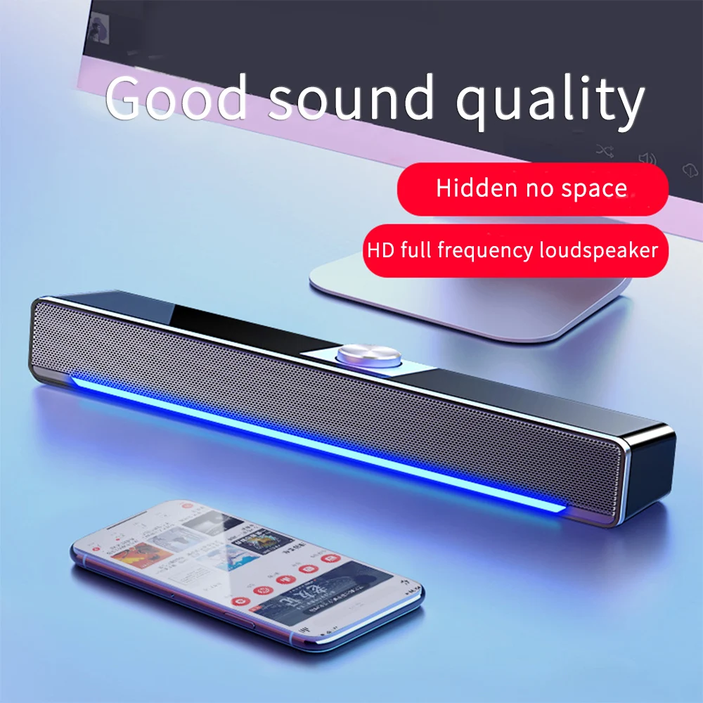 

KISSCASE V-196 Bluetooth Speaker Computer audio Speaker Home Desktop Overweight Audio Bar Mini Mobile Phone Small Steel Cannon