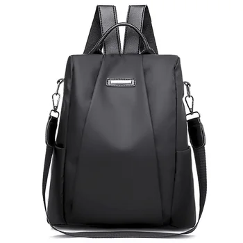 

Simple Fashion Ladies Backpack Nylon Anti-Theft Multifunctional Shoulder Bag Black