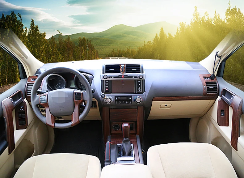 Для Toyota Land Cruiser PRADO FJ150 2010- матовый полный комплект ABS крышка под дерево Отделка Декоративные наклейки стайлинга автомобилей 30 шт