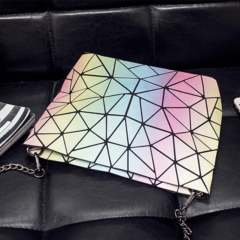 

New Style Beach Bag Irregular Geometry Rhombus Bag with Chain Shoulder Bag 5X8 WOMEN'S Fashion Handbag Bags
