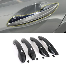Для hyundai Sonata внешние аксессуары ABS углеродное волокно Автомобильная дверная ручка Накладка 8 шт. автомобильный Стайлинг