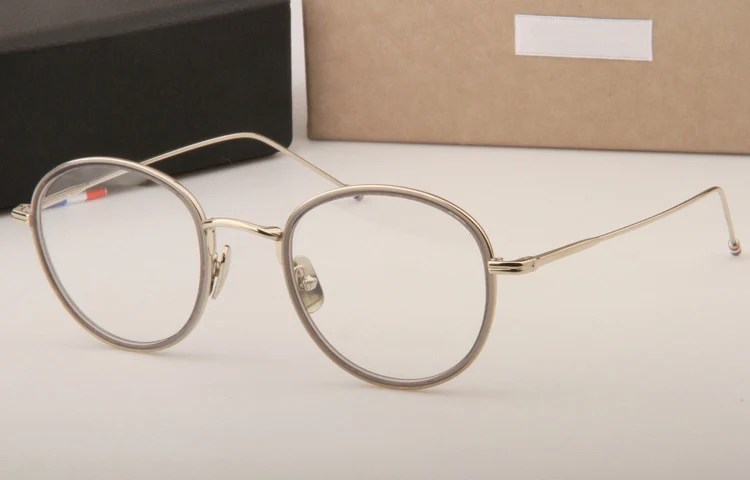 Бренд Tom, дизайнерские винтажные круглые ацетатные металлические очки, оптические очки по рецепту, оправа для мужчин и женщин, круглые очки 905