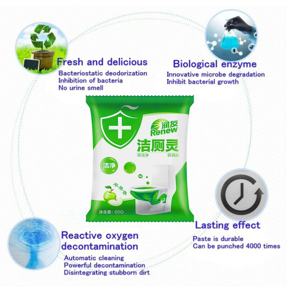 Fragrance Apple Fragrance Toilet Cleaner Toilet Green Bubble