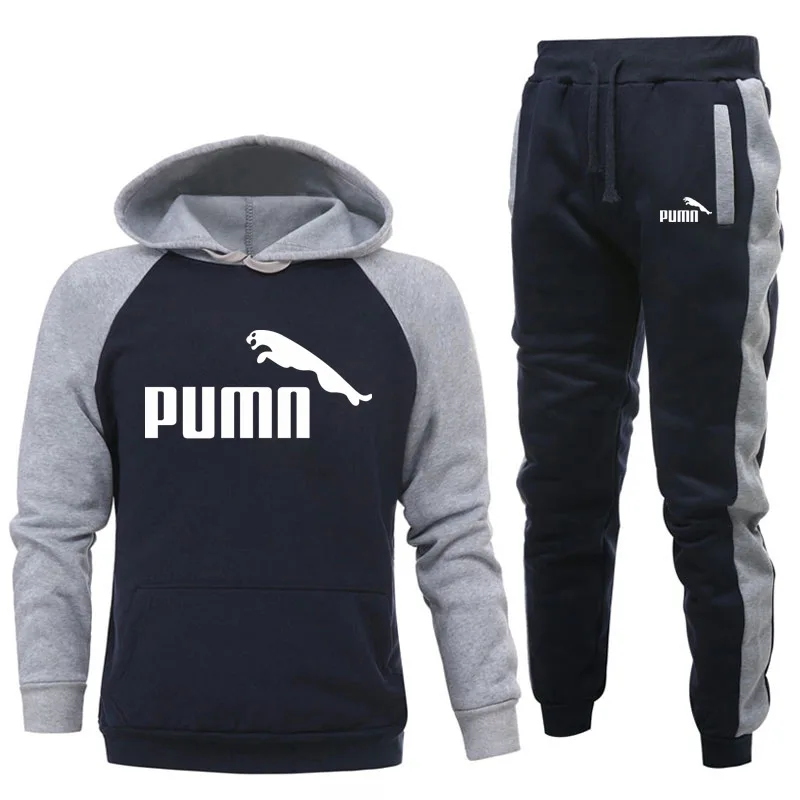 

Two Pieces Set Fashion Hooded Sweatshirts Sportswear Men Tracksuit Hoodie 2020 New Winter Men Brand Clothes Hoodies+Pants Sets