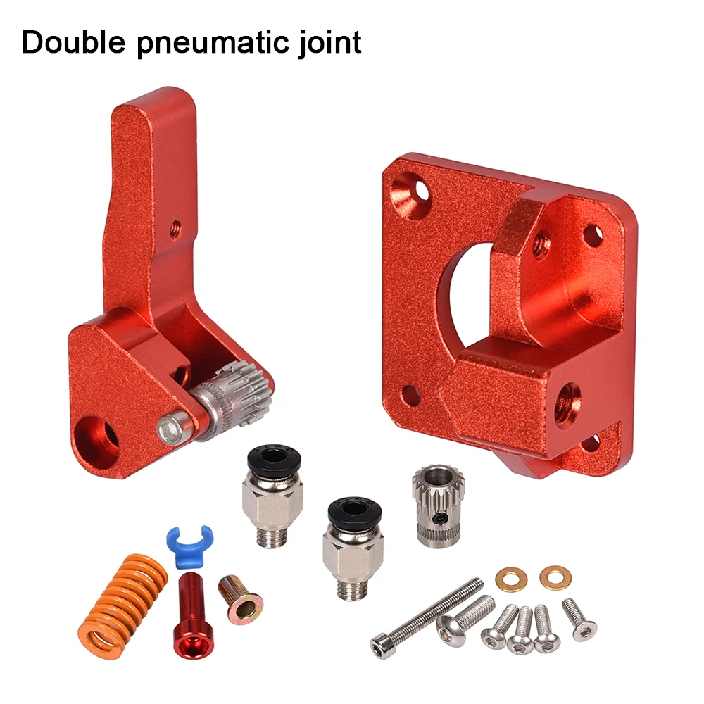 head of print Double Pulley MK8 Extruder Btech Dual Gear Aluminum Extrusion Extruder Upgrade Kit 3D Printer Parts CR10 CR10S PRO Feed 1.75mm head of print 3D Printer Parts & Accessories