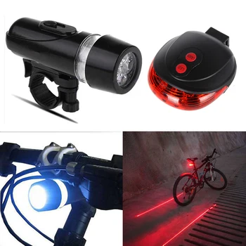 

Waterproof Bike Lights LED Bicycle Front Head light+Tail light Set MTB Bike Rear Lights Cycling Lamp Flashlight Bike accessories