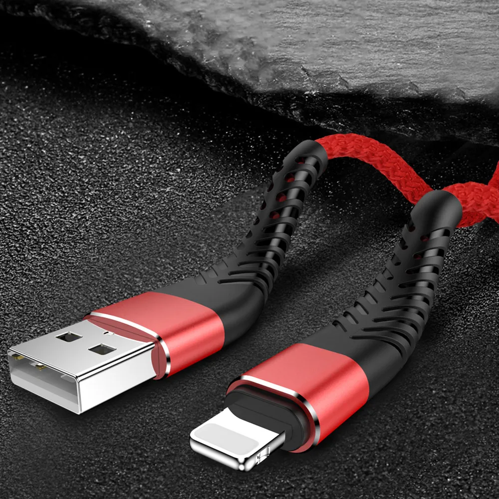 NOHON быстрое зарядное устройство USB к Lightning Кабель для iPhone 6 6S 7 8 11 Pro X XS MAX iPad аксессуар для мобильного телефона - Цвет: Красный