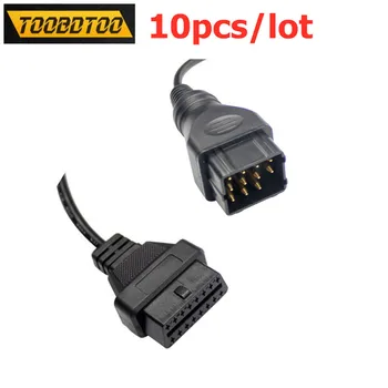 

10pcs/lot Diagnostic Cable 12PIN For Renault OBD Diagnostic Tools For Renault 12 Pin to 16 Pin OBD2 Connector Car Accessories