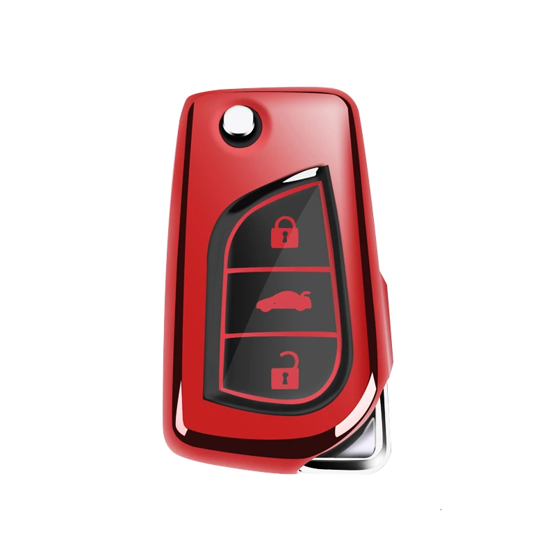 Чехол для ключей автомобиля для Toyota Yaris Fortuner RAV4 Auris Corolla Verso Aygo Scion TC eiz Avensis чехол для ключей из ТПУ пустой держатель