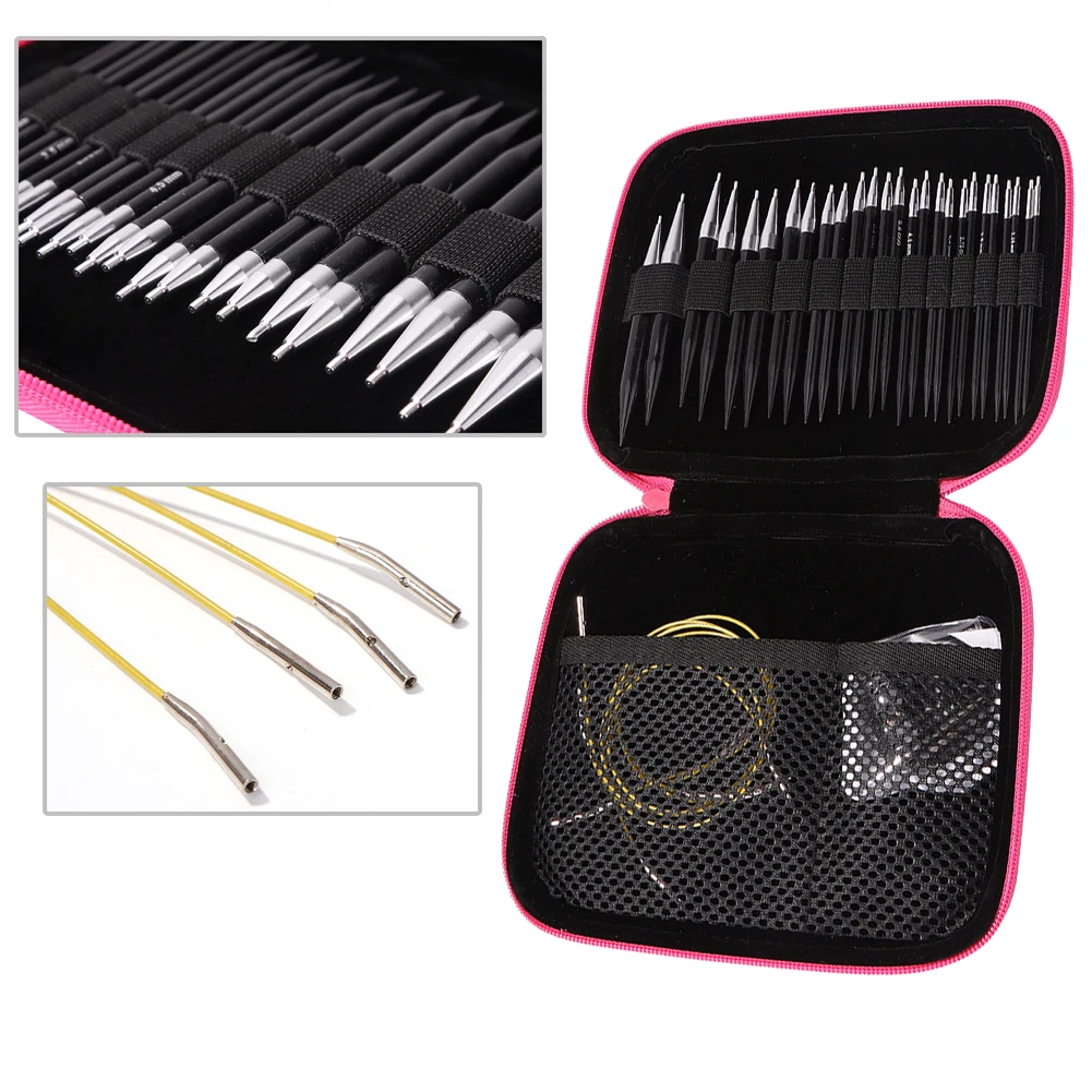 Circular Knitting Needles Set Detachable DIY Crochet Hooks Sweater Carpet Hooking Tools Needlework Accessories | Дом и сад