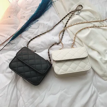 

women's bags new 2020 tide wild rhombus chain bag small square bag sweet lady candy color women's shoulder bag messenger bag