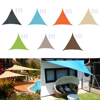 

Garden Outdoor Waterproof Triangle Sunshade Sun Shade Sail Patio Deck Beach UV Block for Patio Garden Outdoor Activities 3*3*3 M