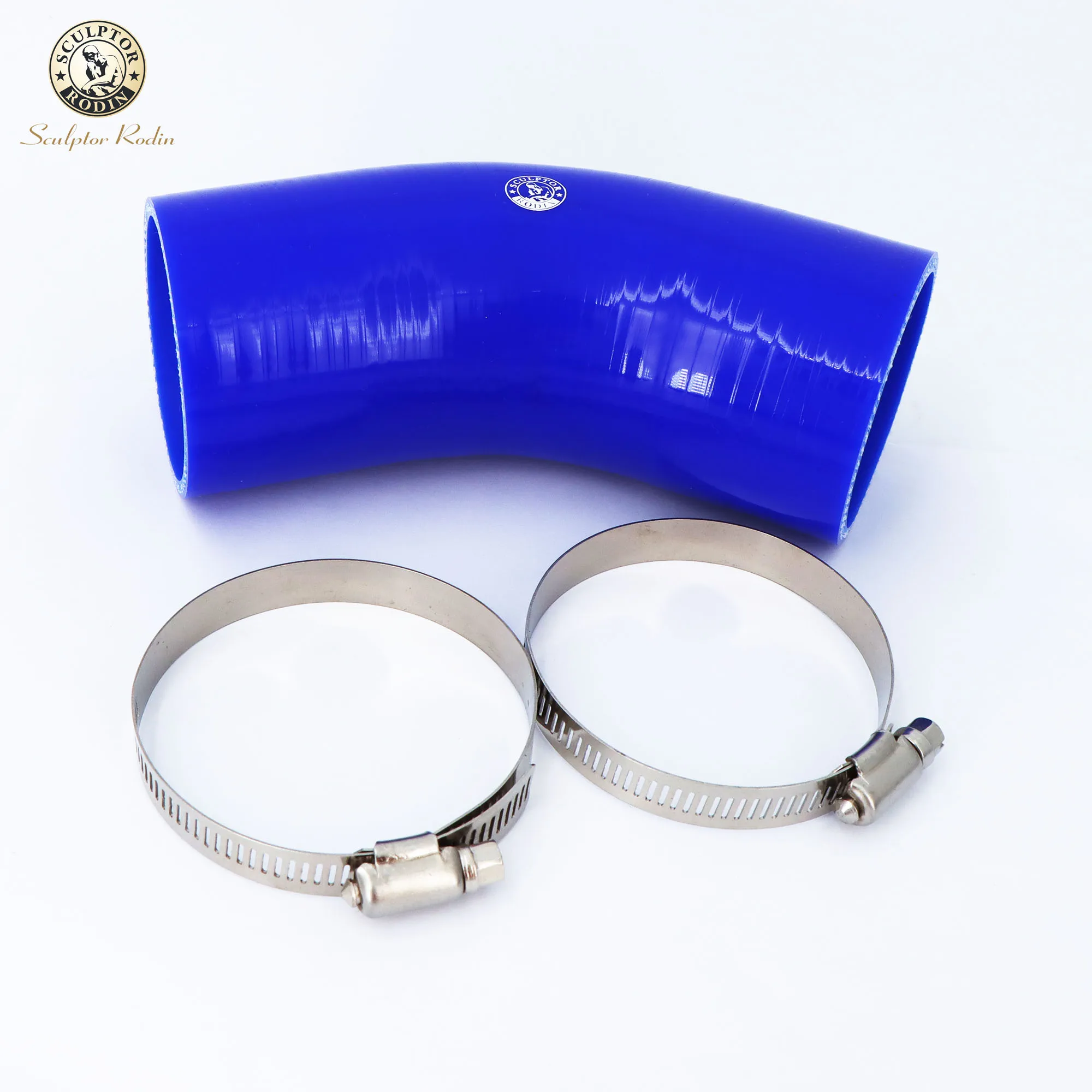 45 degrees 51 57 63 70 76 83 89MM Silicone Hose Elbow Rubber Joiner Bend Tube for Intercooler Cold Air Intake Hose + clamp