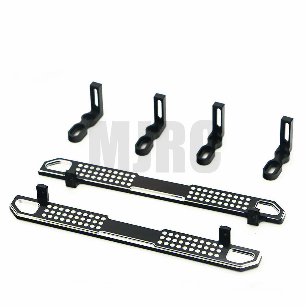 2PCS Metal Black Side Pedal Rock Sliders for 1/10 RC Crawler Car Trax TRX4 TRX-4 4