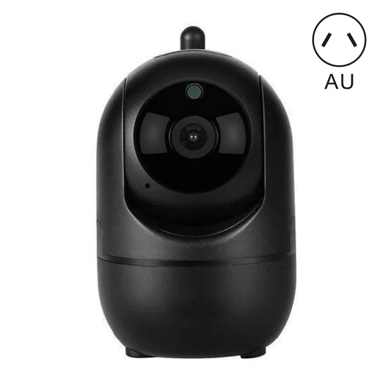 HD 1080P облачная Беспроводная IP камера, интеллектуальная автоматическая камера слежения, домашняя охранная камера видеонаблюдения, Wifi камера PUO88 - Цвет: Black  AU plug