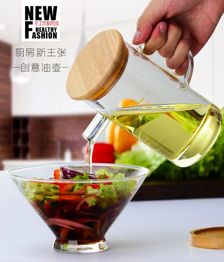 Стеклянная количественная бутылка для масла японская емкость для бутылок креативная соевая Герметичная Бутылка для масла кухонный бытовой масляный соус уксус