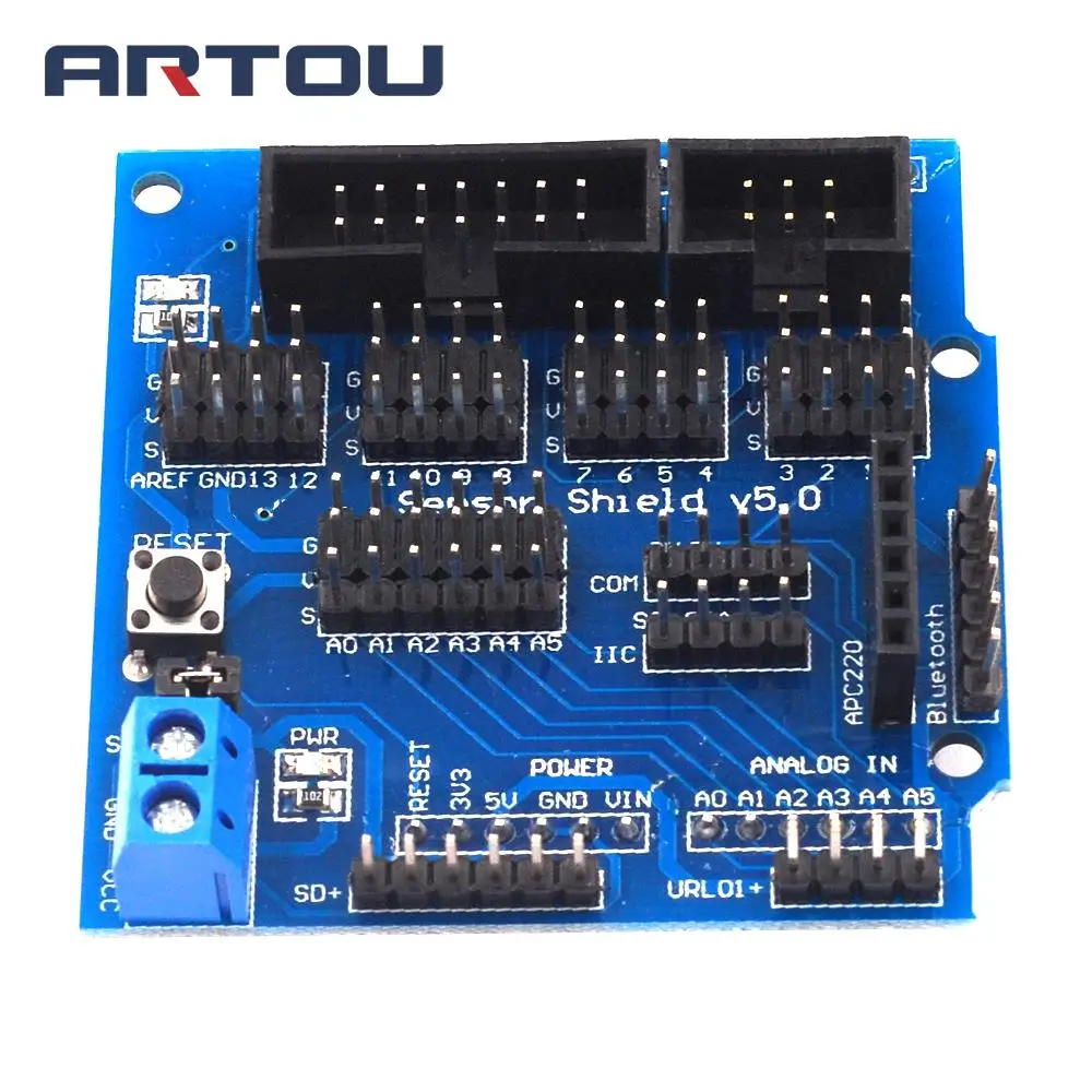 Плата расширения сенсора V5.0 UNO MEGA R3 V5 Для Arduino электронные строительные блоки