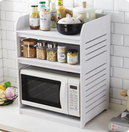  Nordic style simple kitchen microwave rack table storage rack rice cooker shelf home oven shelf kit - 4000443173049