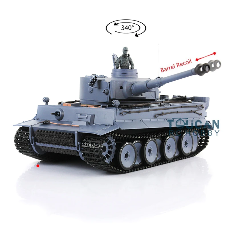 US $152.00 24ghz Henglong 116 60 Plastic German Tiger I Rtr Rc Tank 3818 Barrel Recoil Th17081