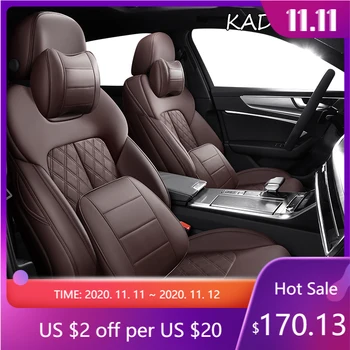 

KADULEE Custom Leather car seat covers For Mitsubishi PAJERO OUTLANDER EX ASX Grandis Eclipse Cross galant Lancer Zinger auto
