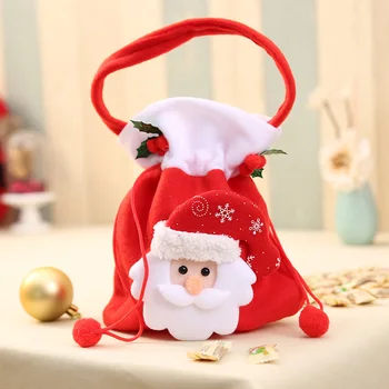 

Cute Creative Christmas Large Gift Bag Snowman Elk Brushed Cloth Drawstring Bags Candy Pouch For Storing Gift Candy Jewelry
