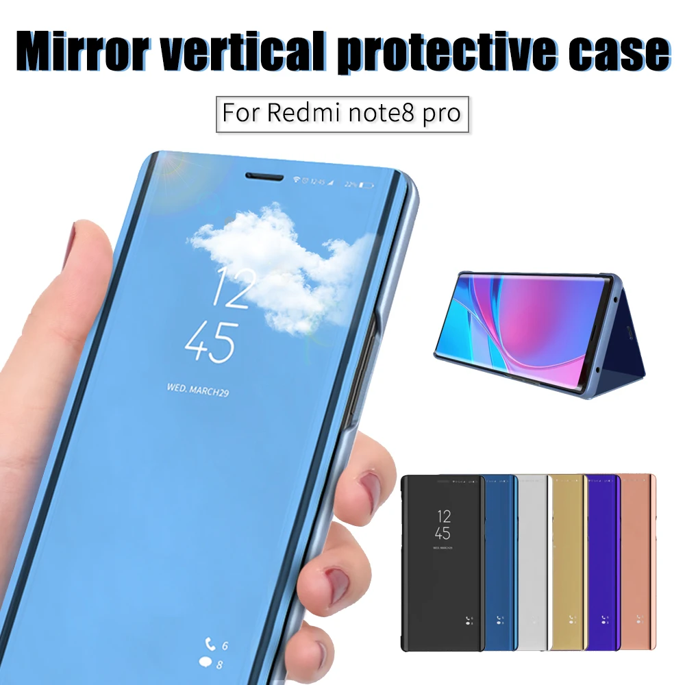 Умный зеркальный чехол подставка для телефона Xiaomi Rddmi Note 8 10 5 6 Pro 8A 6A 8T Plus Mi CC9 A2 Lite A1