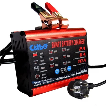 

6V 12V SmartCar Battery Charger Fast Power Charging Tool With LCD Display Touch Screen For Car Motorcycle Motor