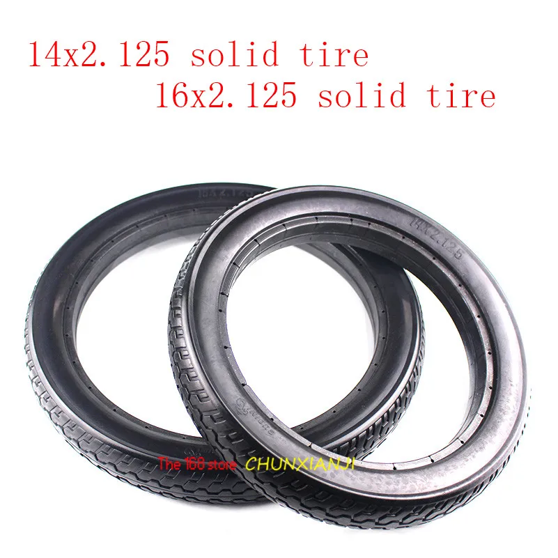 Супер Quality16 дюймов Твердые Tyre16x2.125 бескамерные шины электрический автомобиль шины не инфляция подходит складной электровелосипед E-bike