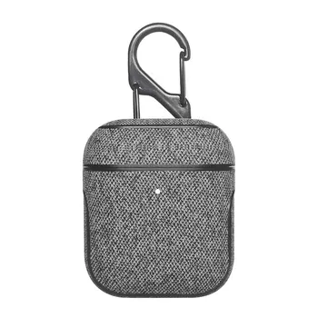 

For Apple air Pods Cover Portable Earphone Cases Air Pods Covers Skin Canvas Headphone Shell Bag With Hook 1/2 Generation Univer