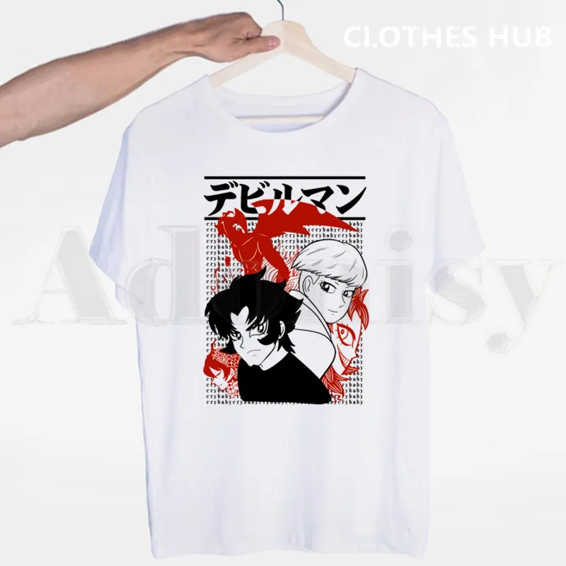 Мужские футболки Devilman Crybaby из японского аниме Devil Man модные летние уличная одежда
