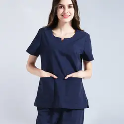 Платье для работы; женская одежда с короткими рукавами; одежда для мытья рук; одежда для медсестер; одежда для мытья одежды для операционной
