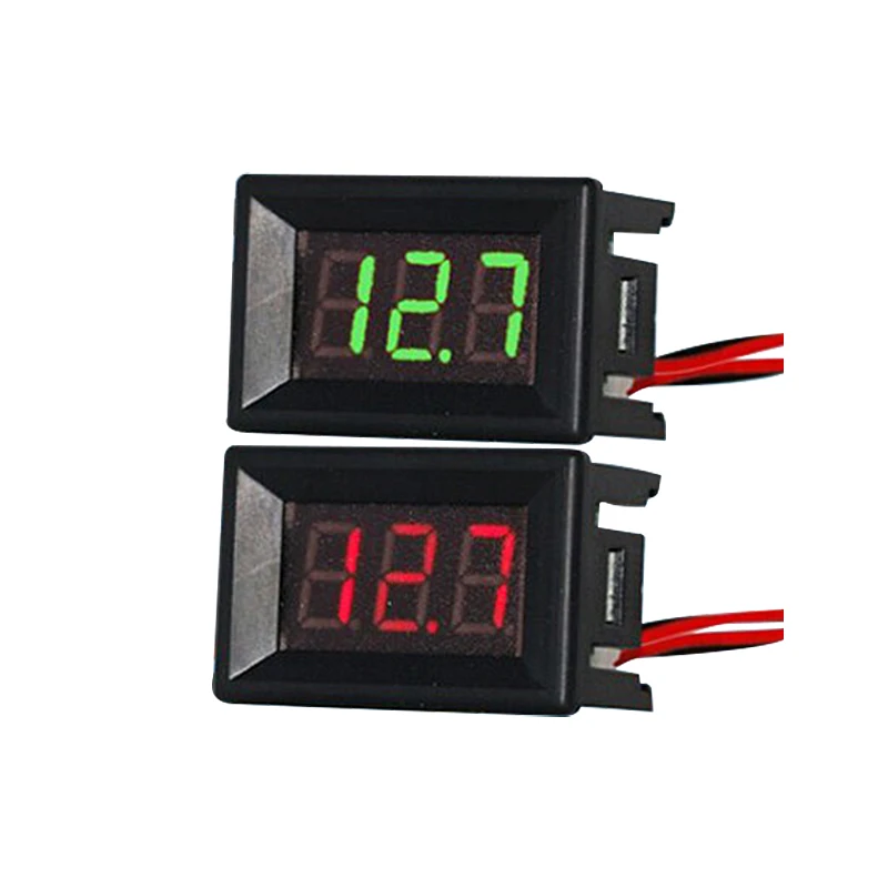 0,36 дюйма постоянного тока 2,4 в 30 в 2 провода светодиодный цифровой дисплей Панель вольтметр тестер Амперметр Измерение вольт батарея телефона Автомобили Мотоциклы