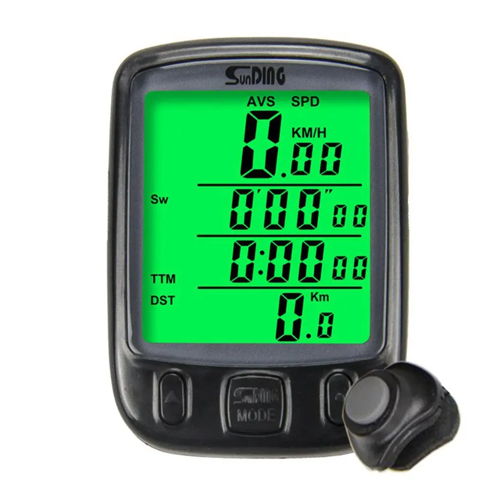 

Sunding SD-563C Bike Speed Meter Digital Bicycle Computer Multifunctional Wireless/Wired Waterproof Sports Sensors Speedometer