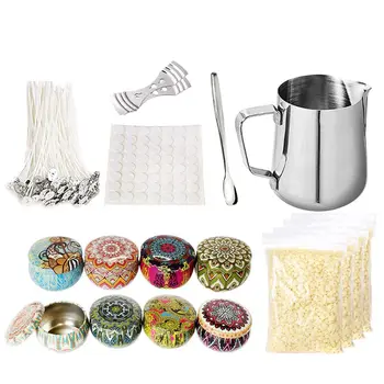

Candle Making Kit with Melting Pot Candle Wicks Candle Sticker Wicks Holder Candle for DIY Candle Making