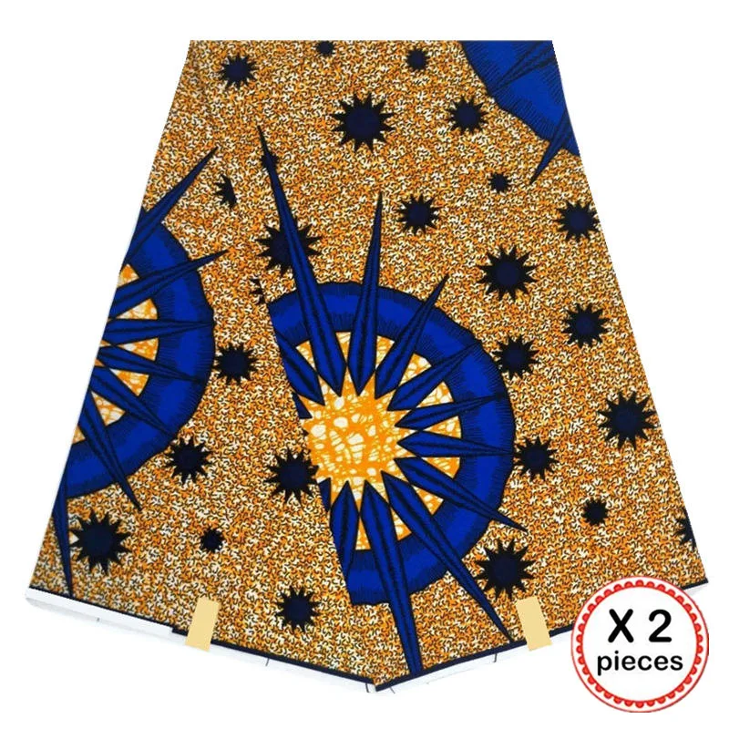 Африканская восковая ткань с принтом Анкара для шитья Анкара африканская ткань 12 ярдов Нигерия хлопок Гана ткань для платья 91027