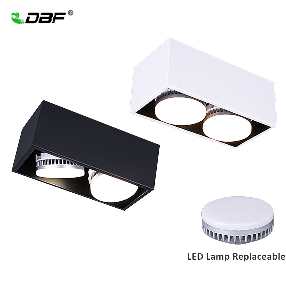 [DBF]Angle Adjustable LED Surface Mount Downlight 14W/18W/24W+ Replaceable GX5.3 Lamp AC85-265V Ceiling Spot Light Decor | Лампы и