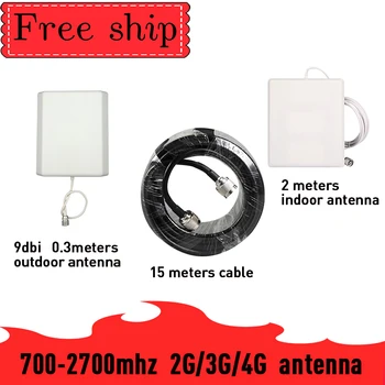 

Outdoor 9 dbi Panel antenna CDMA UMTS GSM 700~2700 mhz Gain 9dbi For Cell Phone Booster Repeater indoor Panel Antenna With 2m Cable