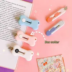 MINKYS – Mini couteau utilitaire en os de chien de poche, boîte Express, coupe papier, artisanat, emballage mignon, papeterie scolaire 