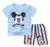 Brand Designer Cartoon Clothing Mickey Mouse Baby Boy Summer Clothes T-shirt+shorts Baby Girl Casual Clothing Sets 25