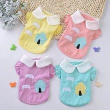 Милые женские Рубашка с рисунком «Собаки» летние девушки жилет-одежда для собак с рисунком пуделя Bichon Frise Костюмы для домашних животных Ropa Perro Йорки одежда