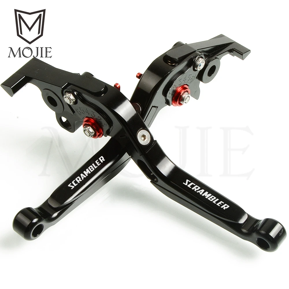 Red Black Аксессуары для мотоциклов CNC Алюминиевые Регулируемые Складные Выдвижные тормозные рычаги сцепления для Triumph SCRAMBLER 1200 XC - Цвет: Red Black