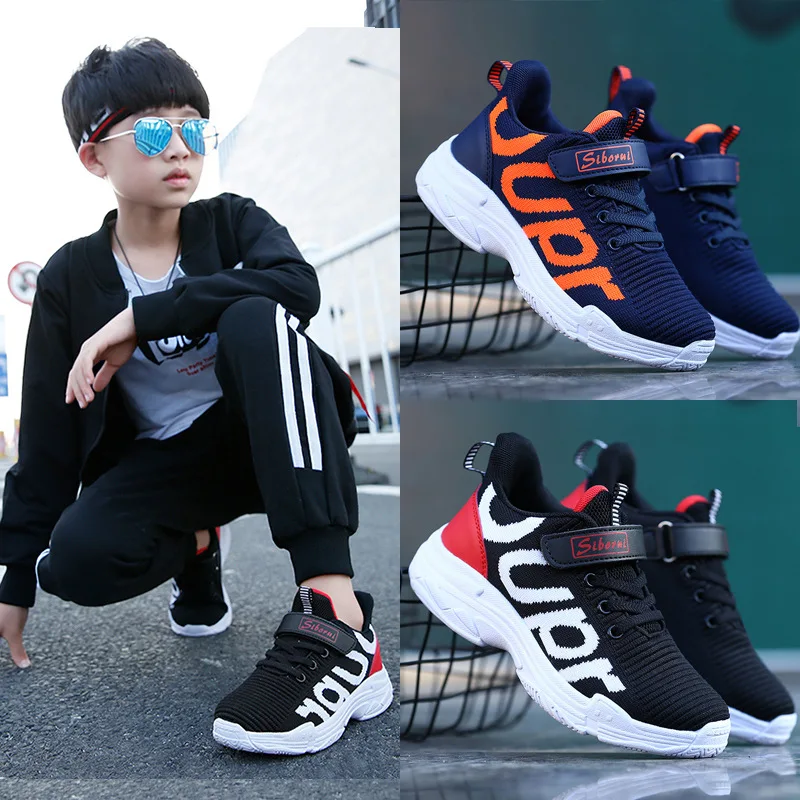 

BOY'S Shoe 2019 New Style Spring And Autumn CHILDREN'S Tennis Shoes Men's Punched Sheet Surface Boy Students Big Boy Athletic Sh