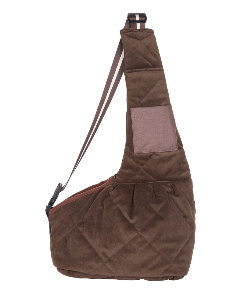 Quilted Brown Оксфордская сумка через плечо модная переносная переноска для собак на открытом воздухе мягкие сумки для маленьких собак - Цвет: Quilted Brown