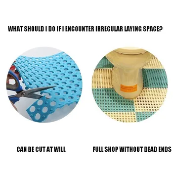 

HOT Safety Shower Non-slip Bath Mat Plastic Bathroom Kitchen Stitching Pads TI99