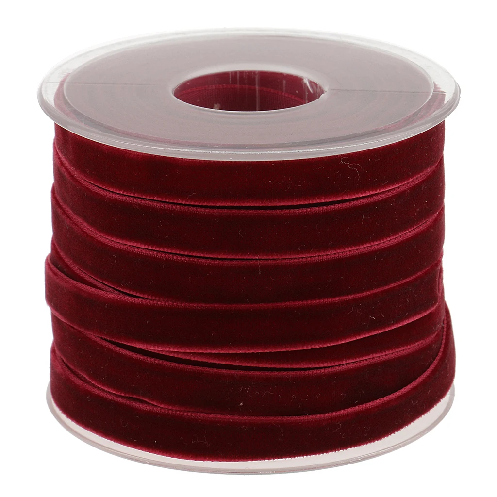 20Yard 10mm Velvet Ribbon Wedding Party DecorHandmade Ribbon Gift Wrapping Hair Bows Ribbon Sewing Trim For DIY Craft Supplies
