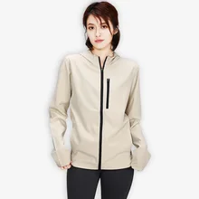 Новинка Зима Осень Женское пальто с длинным рукавом Спортивные Повседневные куртки для спортзала, велоспорта, бега, бега, тенниса, пальто на молнии