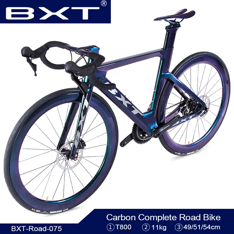 BXT Racefiets T800 Carbon Road 2*11Speed Disc Carbon Fiets 49/51/ 54cm Frame 700C fiets Wiel compleet City bike| | - AliExpress